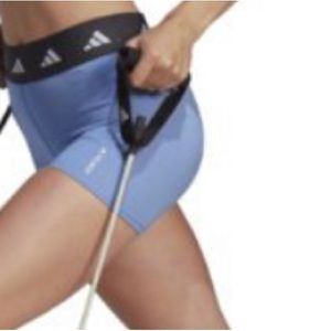 Adidas blue Women's Techfit Elastic-Waist Biker Shorts